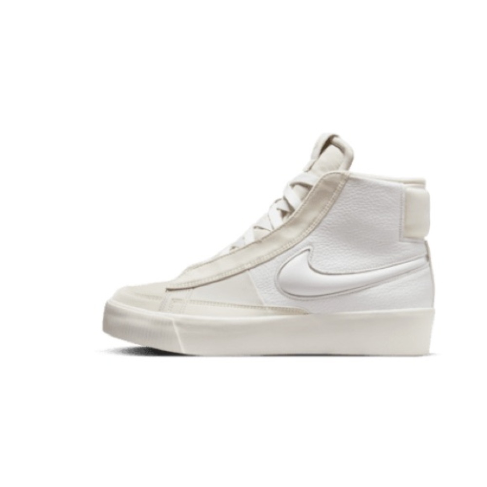 Nike Mid Victory High-Top Sneakers in White and Cream